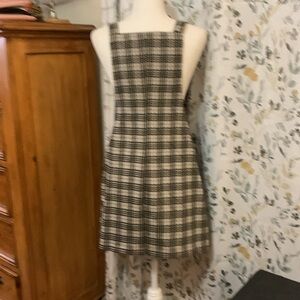 Overall style plaid dress